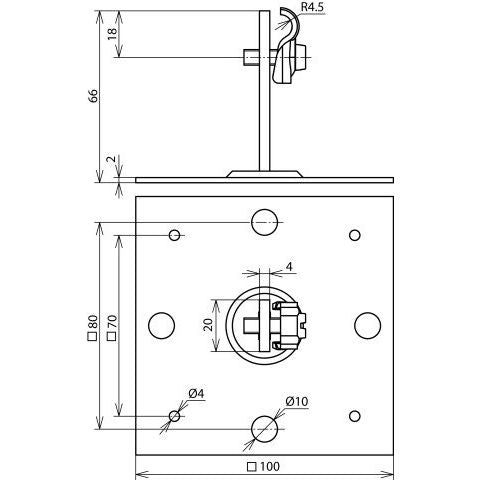 DEHN - Dachleitungshalter für Blitzschutz Dachleitungshalter DLHDQ610GP100X100STT DEHNquick St/tZn