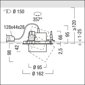 Zumtobel Group - Downlight/Strahler/Flutlicht LED-Einbaustrahler VIV2-R M #60715992 Meat