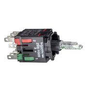 Schneider Electric - Lampenfassungsblock für Befehls- und Meldegeräte Hilfsschalterblock ZB6ZB45B rot LED 1S+1Ö