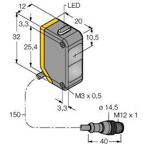 Turck - Einweg-Lichtschranke Opto-Sensor Q20ELQ5 Einweglichtschranke