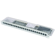 Telegärtner - Patchpanel Kupfer 19Z-Modulträger 1HE grau 100007013 inkl. 24xAMJ-S Cat6A