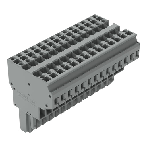 WAGO - Ein- und mehrpolige Klemmenleiste 2-Leiter-Federleiste 769-134 CAGECLAMP,4mm²,gr − 5 Stück