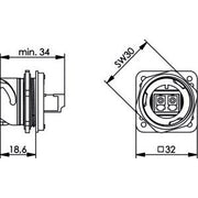 Telegärtner - LWL-Kupplung STX V1 Flanschset 100007576 LC-D Kupplung MM
