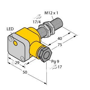 Turck - Induktiver Näherungsschalter Sensor BI3U-EG12SK-VN4X induktiv − 1 Stück