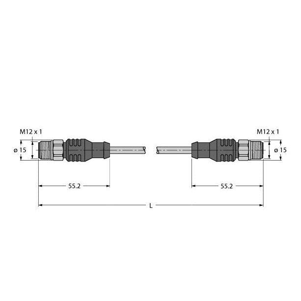 Turck - Konfektioniertes Sensor-Aktor-Kabel Feldbusleitung RSCV-RSCV #8900692 4-polig