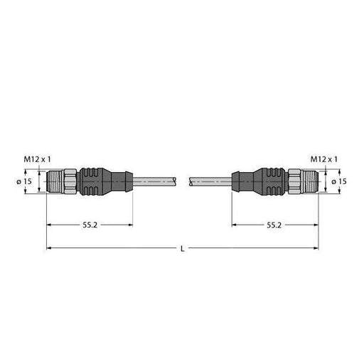Turck - Konfektioniertes Sensor-Aktor-Kabel Feldbusleitung RSCV-RSCV #8900692 4-polig
