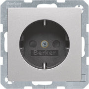 Berker - Steckdose SCHUKO-Steckdose alu/lack 41496084 mit BSF+erh.BS