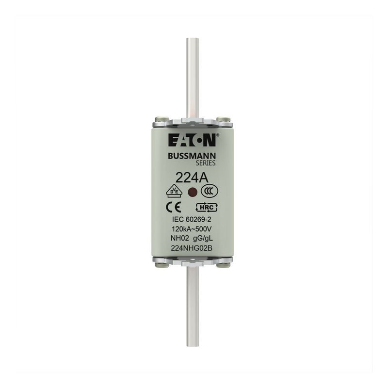 Eaton - Messersicherung Sicherungseinsatz Nieders. NH FUSE 22#224NHG02B 224A AC 500V 120kA − 3 Stück