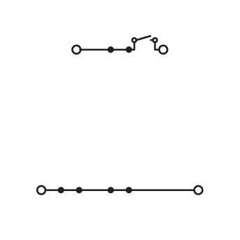 WAGO - Trenn- und Messtrenn-Reihenklemme Doppelstock-Trennklemme 2002-2671 Trennmesser,L/L,grau − 50 Stück