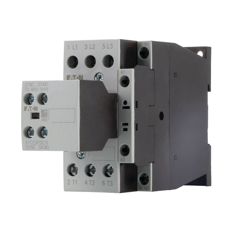 Eaton - Leistungsschütz zum Schalten von Wechselstrom Leistungsschütz DILM25-21(RDC24) 2S1Ö 11kW/400V,DC