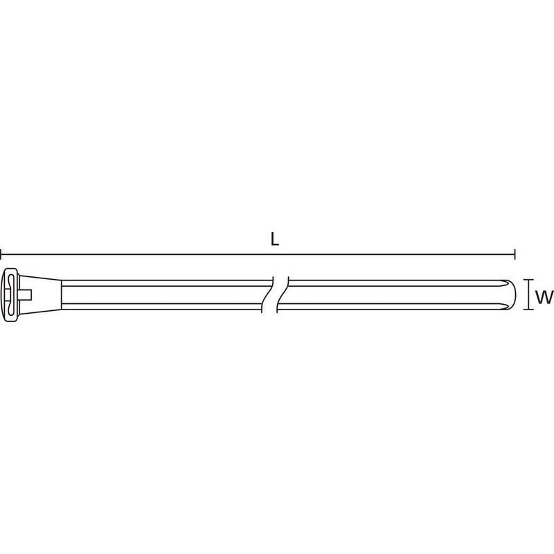 HellermannTyton - Kabelbinder KR8/100-W-BK-L1 − 1000 Stück