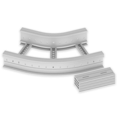 Unex - Bogen für Kabelleiter Flachbogen 45 Grad 67436-44 135x400 R300 − 1 Stück by Unex
