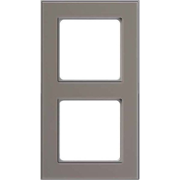 Peha - Abdeckrahmen Rahmen 2-fach D 20.672.242.702 Glaseffekt stein-alu