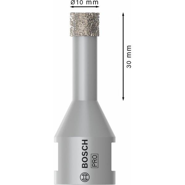 Bosch - Bohrer PRO Ceramic dry Bohrkrone, 2608599041 10 x 30 x 22,23 mm