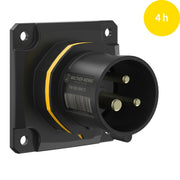 Walther Werke - CEE-Gerätestecker (IEC 60309) CEE NEO Anbaugerätestecker FW610304CC gerade 16A 3P 4h − 1 Stück