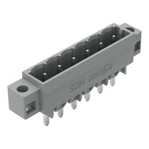 WAGO - Leiterplattensteckverbinder THT-Stiftleiste Lötstift 231-166/040-000 1,2x1,2,gerade,grau − 100 Stück