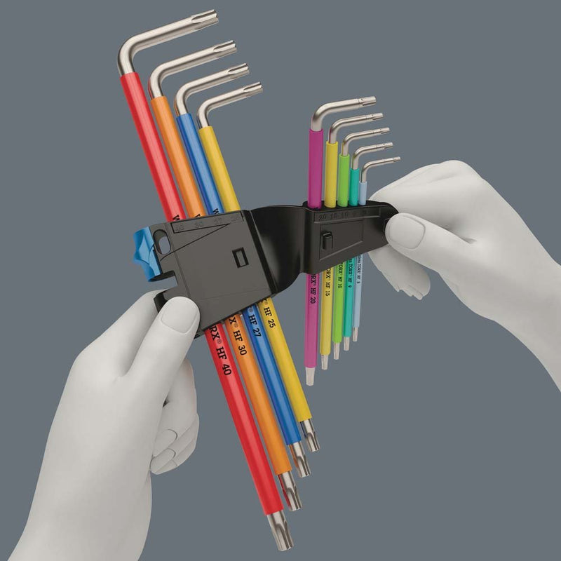 Wera - Innensechskantschlüsselset Winkelschlüsselsatz 3967/9 TX SXL HF 1 9-tlg. Multicolour
