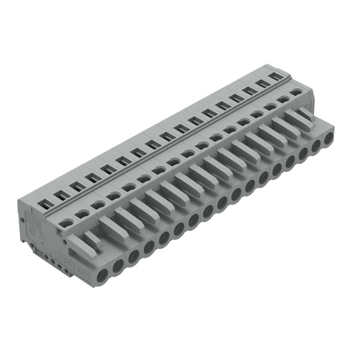 WAGO - Kabelsteckverbinder für Leiterplattensteckverbinder 1-Leiter-Federleiste 231-117/026-000 CAGECLAMP,2,5 mm²,gr − 25 Stück