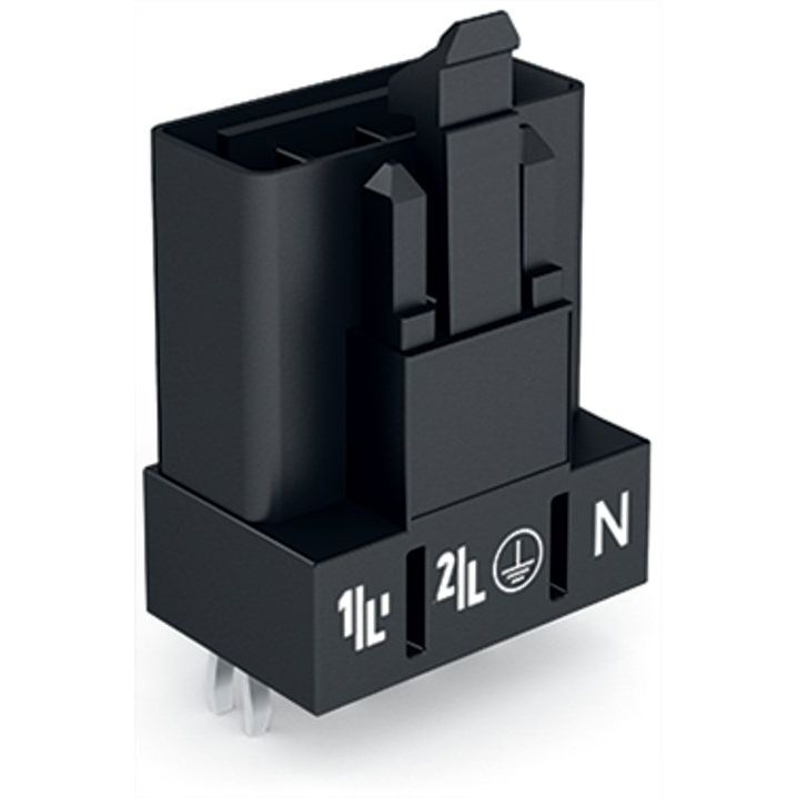 WAGO - Leiterplattensteckverbinder Stecker für Leiterplatten 890-814 4-polig,schwarz − 50 Stück