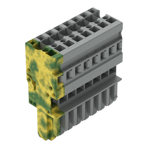WAGO - Ein- und mehrpolige Klemmenleiste 1-Leiter-Federleiste 769-108/000-037 4mm²,gr/gn-ge − 25 Stück