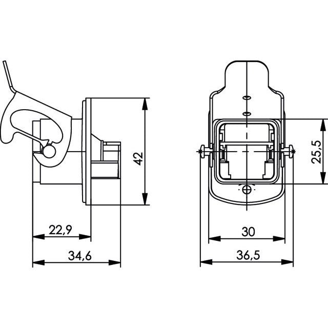 Telegärtner - Einsatz/Abdeckung für Kommunikationstechnik STX V5 Flansch 100022894 Metall