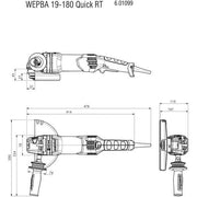 Metabowerke - Winkelschleifer (elektrisch) Winkelschleifer WEPBA19-180 Quick RT