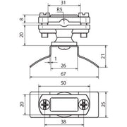 DEHN - Leitungshalter für Blitzschutz Leitungshalter NIRO LHZS6.11FL30SBBPAV2A Fl 30mm, Rd 6-11mm
