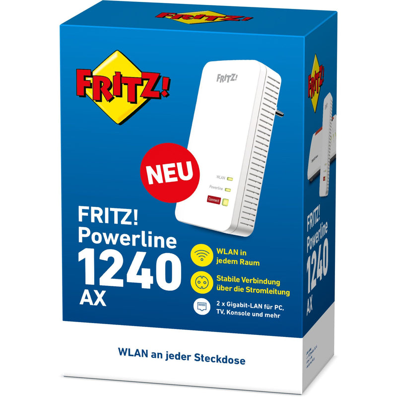 FRITZ - Netzwerkadapter Powerline Einzeladapter FRITZ!Powerline1240