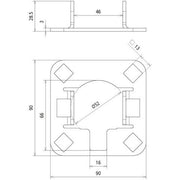 DEHN - Zubehör/Ersatzteile für Erdung und Blitzschutz Anschlussplatte AP SR D40 #819298 NIRO