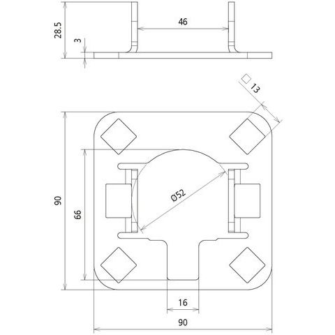 DEHN - Zubehör/Ersatzteile für Erdung und Blitzschutz Anschlussplatte AP SR D40 #819298 NIRO