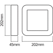 Ledvance - Decken-/Wandleuchte LED-Wandleuchte END.ST.SquareSQ13WWT