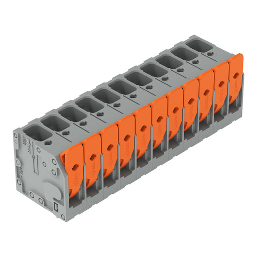WAGO - Leiterplattenklemme Hebel 2606-3111/020-000 6mm²,grau − 25 Stück