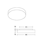 Brumberg Leuchten - Decken-/Wandleuchte Anbauleuchte 58213000 3x E27 max. 60W