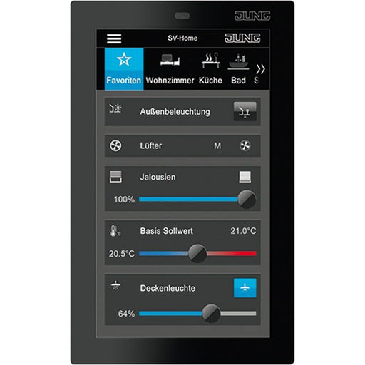 Jung - Bussystem-Melde-/Bedientableau Smart Control 5" SC 5 SW