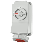 Mennekes - CEE-Steckdose abschaltbar, abgesichert (IEC 60309) Wanddose abschaltbar 5677AA 32A5p6h400V, IP67