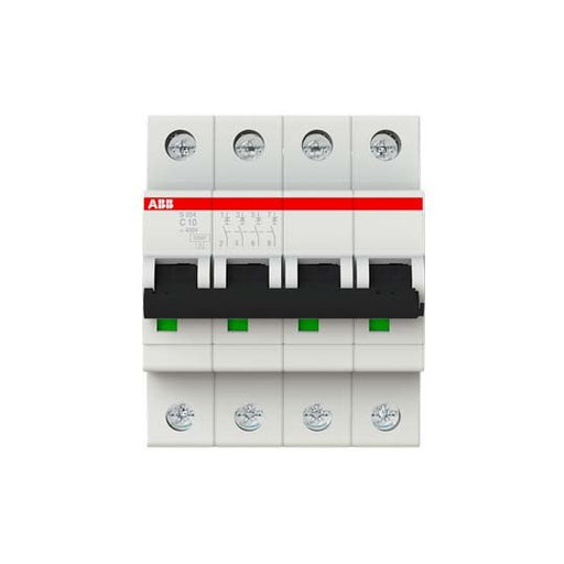 ABB Stotz S&J - Leitungsschutzschalter Sicherungsautomat S204-C10 6 kA, 10 A, 4P