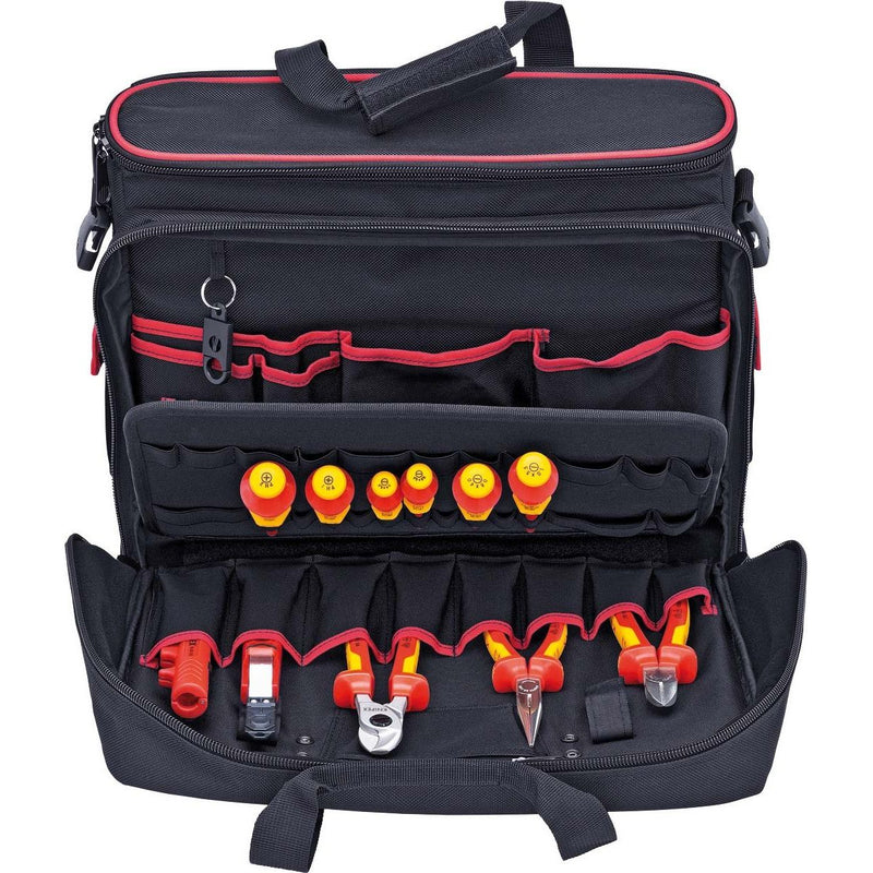Knipex - Werkzeugset Notebook-/ Werkzeugtasche 00 21 10 V01 schwarz, 11-teilig