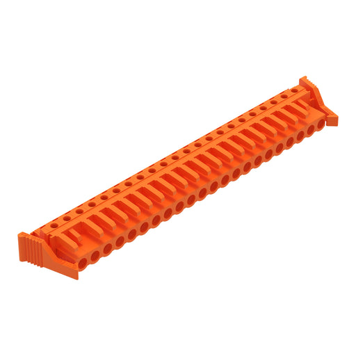 WAGO - Leiterplattensteckverbinder THT-Federleiste abgewink. 232-282/039-000 Maß 5,08mm,orange − 10 Stück