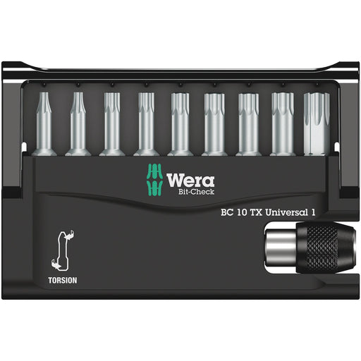 Wera - Bit-Set Bit-Check Torsion 6-rund 056164 Satz 10-tlg