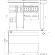 Hensel - Verteilerschrank für Energieversorgung Ladeverteiler Mi EV 22kW 8011 f.8 Ladep. a 22kW