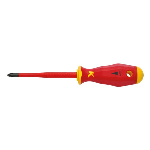 Klauke - Kreuzschlitz-Schraubendreher VDE-Kreuz-Schraubendreher KL110PH2ISLIM PH2