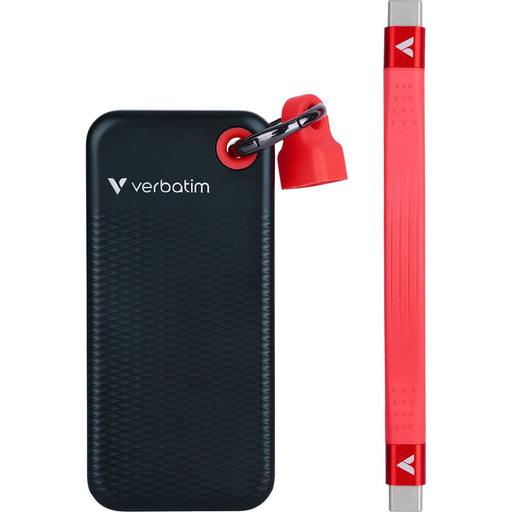 Verbatim - Speichermedium digital SSD 2TB USB 3.2 Typ-C 32196 Pocket, sw-rot