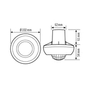 ESYLUX - Bewegungsmelder/Präsenzmelder komplett Decken-Präsenzmelder PD 360/24 Basic FM