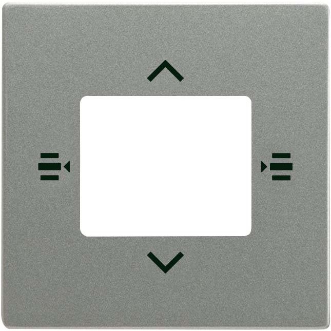 Busch-Jaeger - Einsatz/Abdeckung für Kommunikationstechnik Zentralscheibe gr/metal 6108/61-803 7-fach KNX
