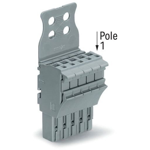 WAGO - Ein- und mehrpolige Klemmenleiste 1-Leiter-Federleiste 2022-105/144-000 CAGECLAMP,4mm²,gr − 50 Stück