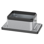 Walther Werke - Gehäuse für Rechtecksteckverbinder Anbaugehäuse 714306OT B6 in Alu m. H:29mm