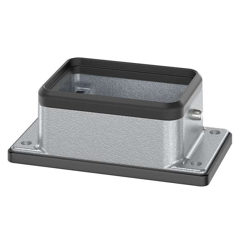 Walther Werke - Gehäuse für Rechtecksteckverbinder Anbaugehäuse 714306OT B6 in Alu m. H:29mm