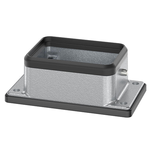 Walther Werke - Gehäuse für Rechtecksteckverbinder Anbaugehäuse 714306OT B6 in Alu m. H:29mm