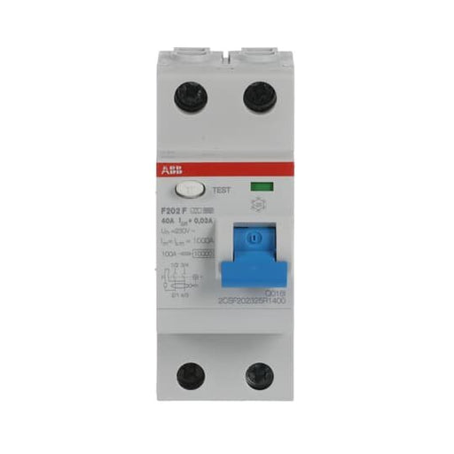 ABB Stotz S&J - Fehlerstrom-Schutzschalter FI-Schutzschalter F202F-40/0,03 2p,Type F, 40A, 30mA