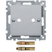 Merten - Einsatz/Abdeckung für Kommunikationstechnik Zentralplatte alu 469360 für Lauts.-Verbinder